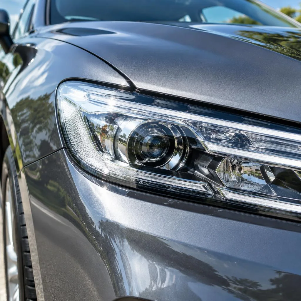 Clean headlight and polished bodywork